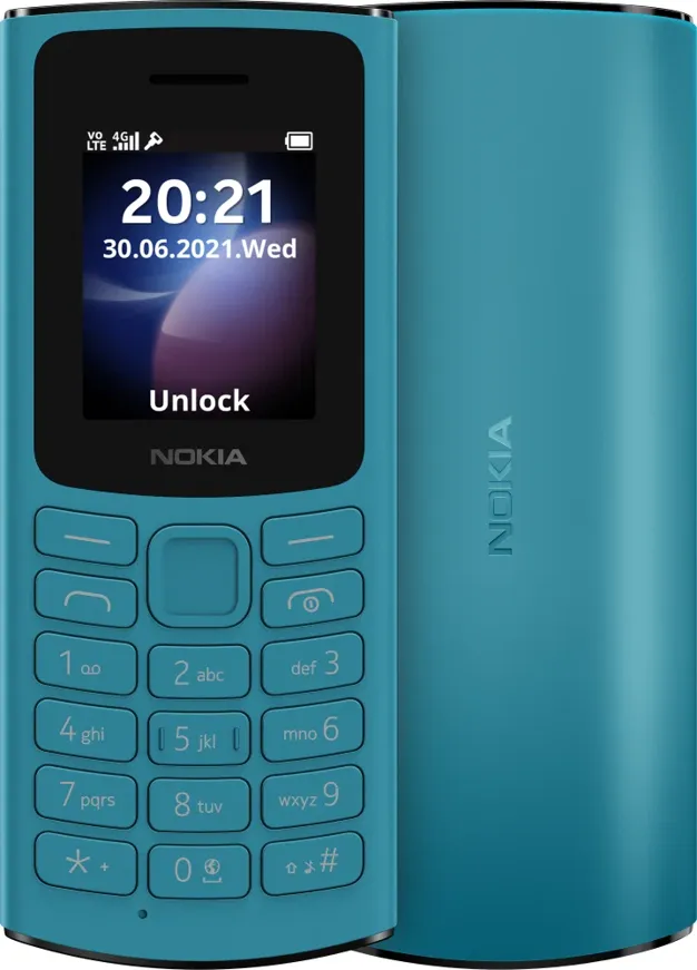 Мобильный телефон NOKIA 105 Dual SIM (cyan) TA-1557