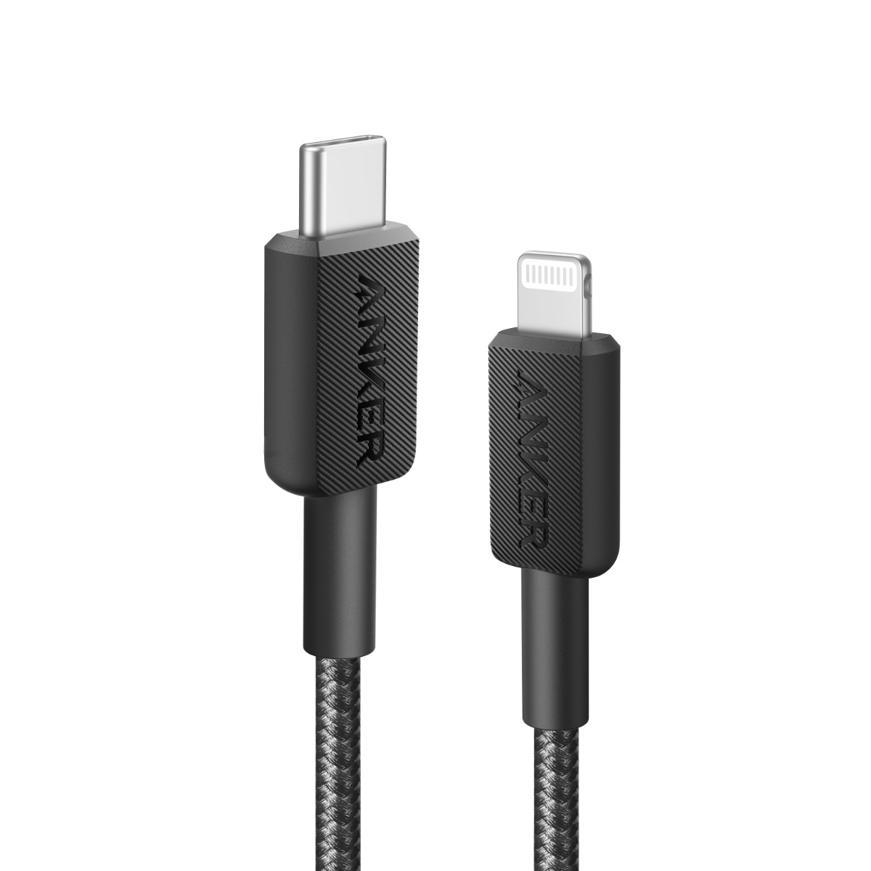 Кабель ANKER 322 USB-C to Lightning - 0.9m Nylon Black