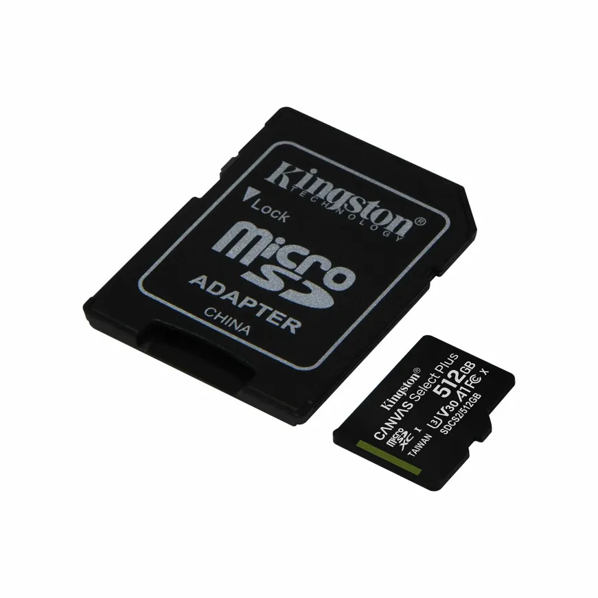 Карта памяти KINGSTON microSDXC 512Gb Canvas Select+ A1 (R100/W85) +ad