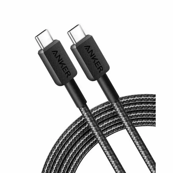 Кабель ANKER 322 USB-C to USB-C - 0.9m Nylon (Black)