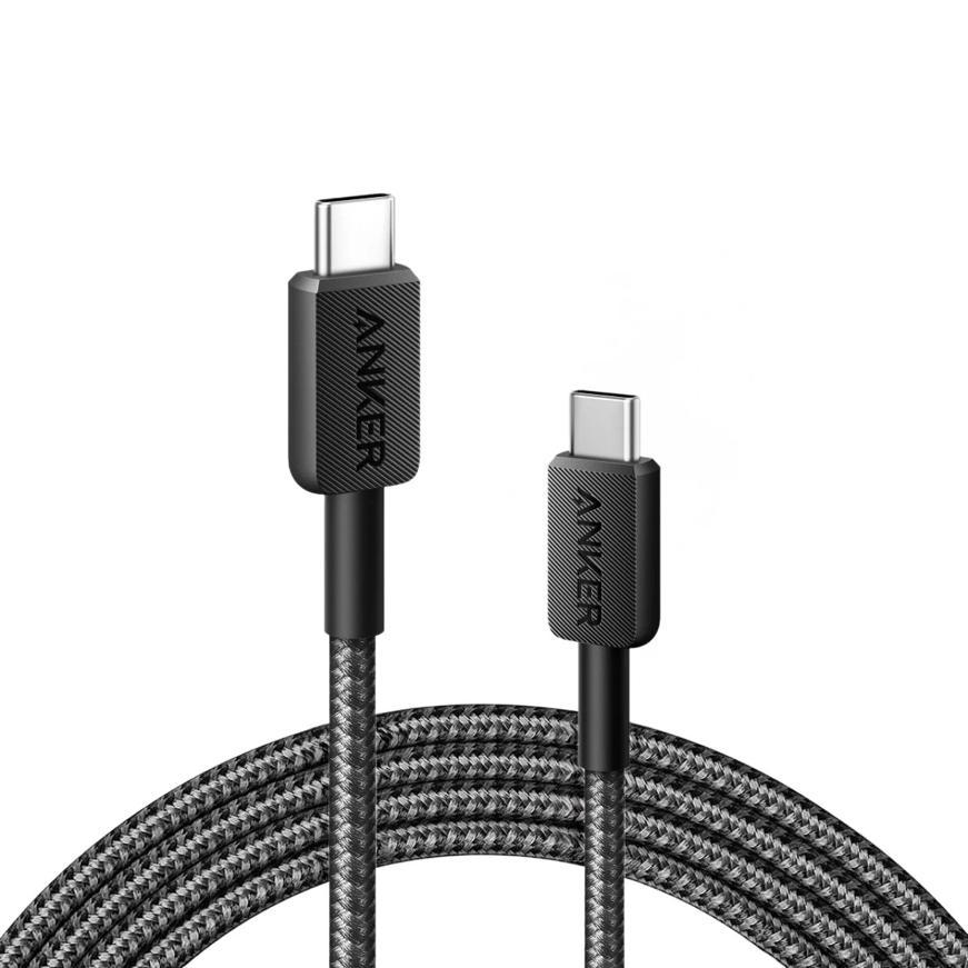 Кабель ANKER 322 USB-C to USB-C - 0.9m Nylon (Black)