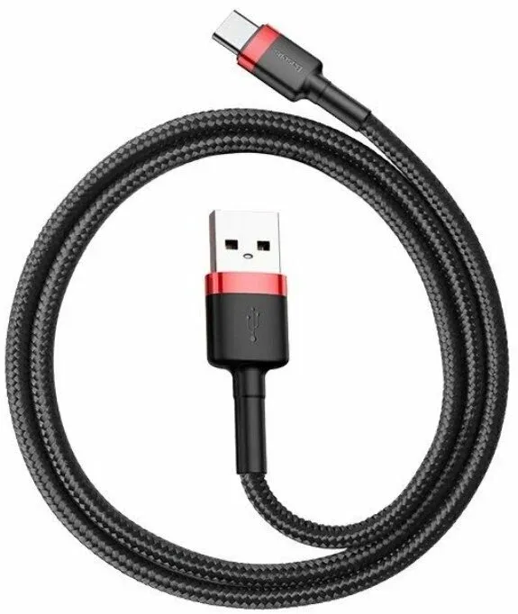 Кабель BASEUS Cafule USB - Type-C 2M Красный черный