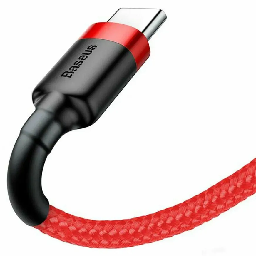 Кабель BASEUS Cafule Type-C - Type-C PD 2.0 60W (1m) (red/black)