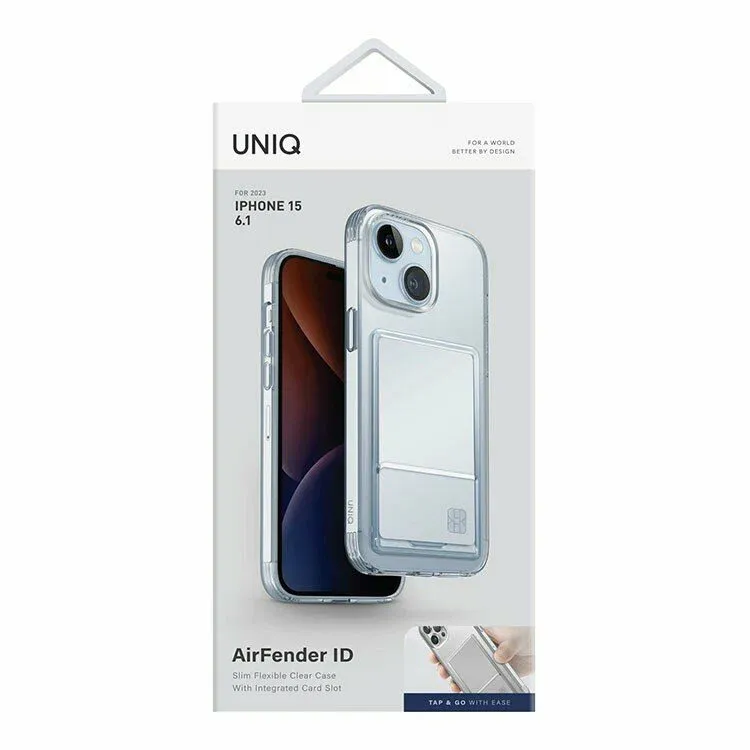 Чехол UNIQ iPhone 15 Air Fender ID (cardslot) Clear