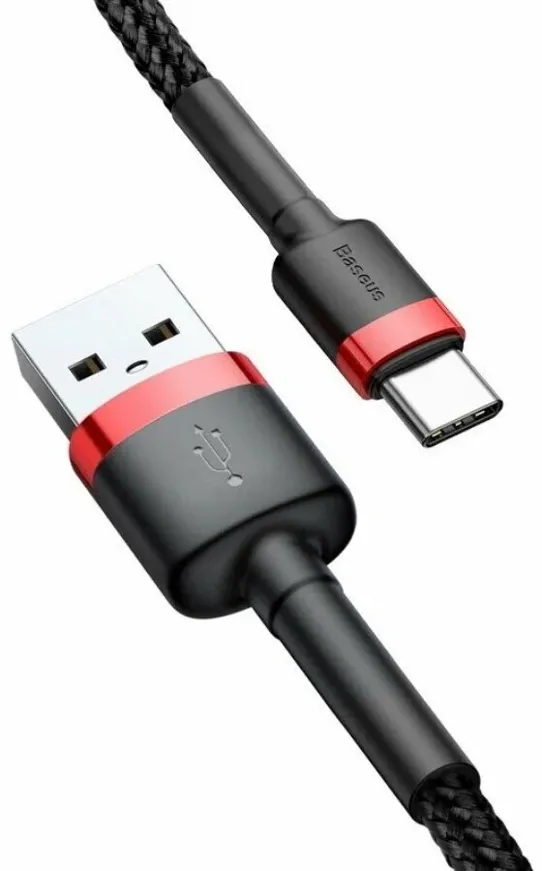 Кабель BASEUS Cafule USB - Type-C 2M Красный черный