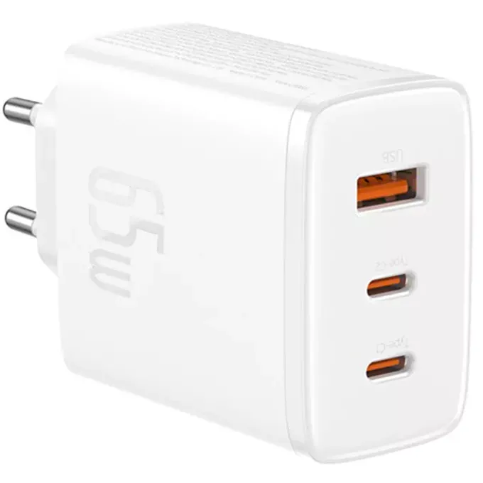 Сетевая зарядка BASEUS Cube Pro USB-C*2+A 65W White/белый