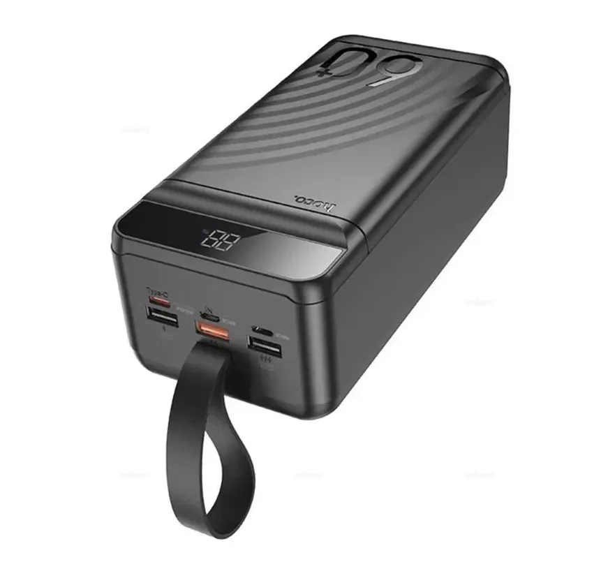 Внешний аккумулятор HOCO J123С Element 60000mAh 22.5W+PD20W 3USB 3.0A LED(Black)