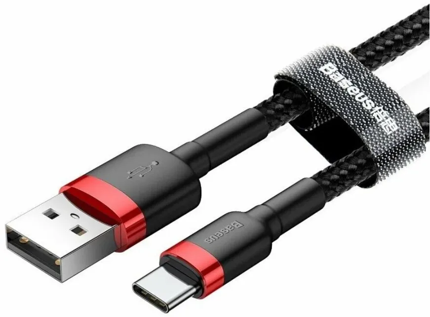 Кабель BASEUS Cafule USB - Type-C 2M Красный черный