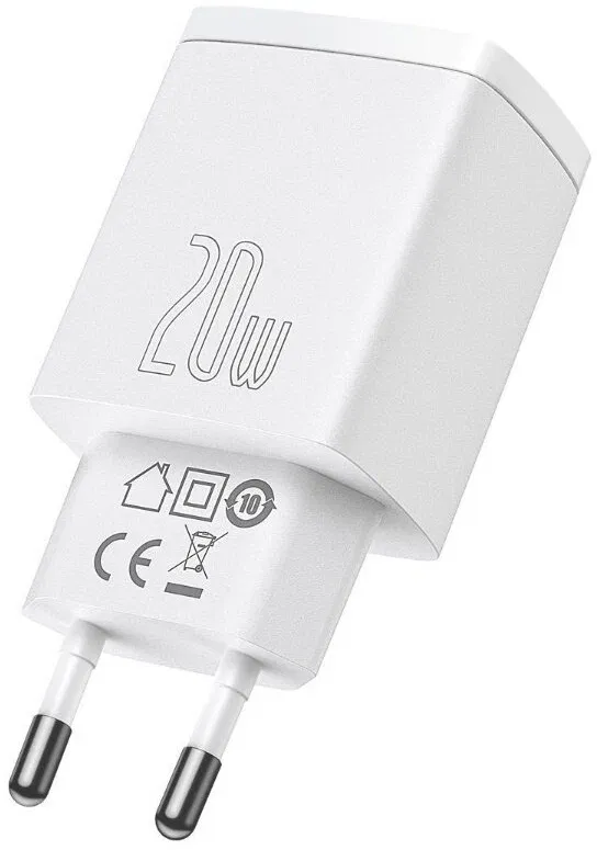 Сетевая зарядка BASEUS Cube USB-C+A 20W White/белый