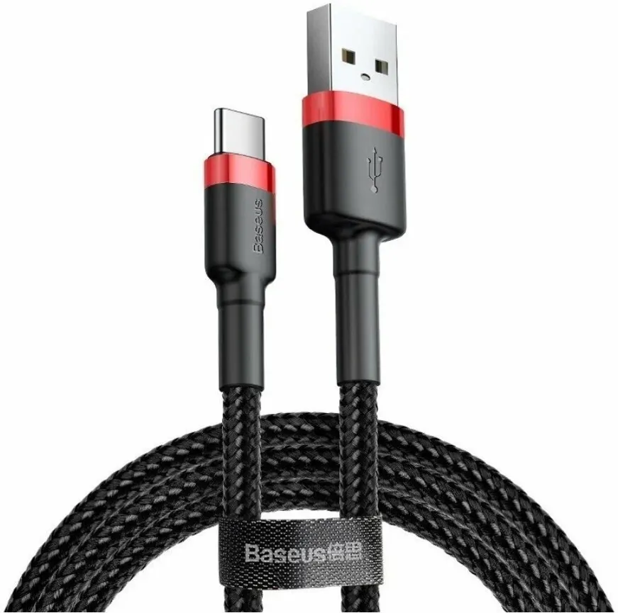 Кабель BASEUS Cafule USB - Type-C 2M Красный черный