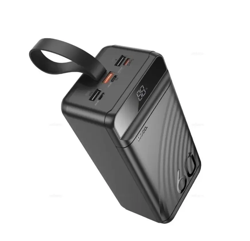 Внешний аккумулятор HOCO J123С Element 60000mAh 22.5W+PD20W 3USB 3.0A LED(Black)