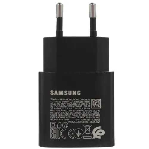 Сетевая зарядка SAMSUNG EP-TA800 25W PD3.0 Type-C черный