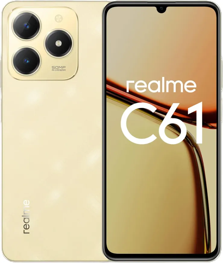 Смартфон REALME C61 6/128Gb NFC (sparkle gold)